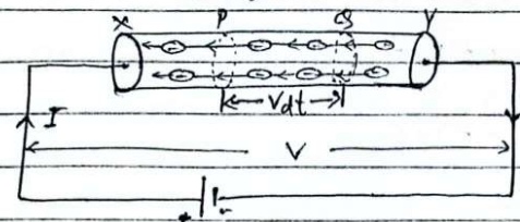 Flow of electrons