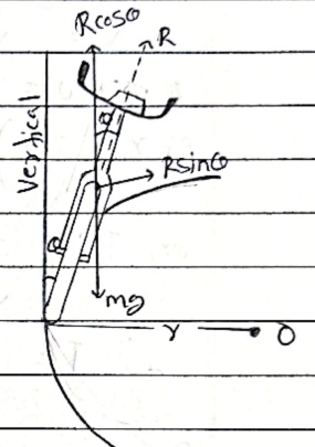 Motion of a cyclist