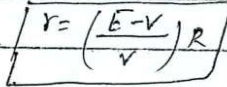 Internal resistance of a cell