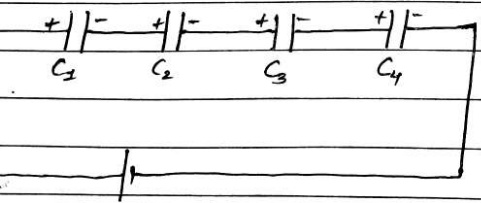 Series combination of capacitors